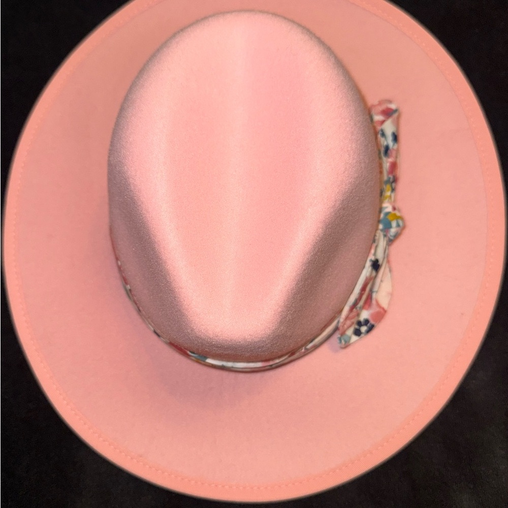 Janie and Jack Pink Wide-Brimmed Hat 2T-3